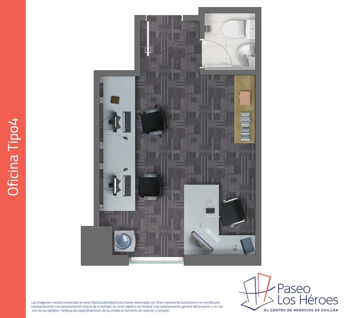 Nueva, Moderna, Segura, Oficina Vistas Chillán Centro, E Y B